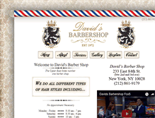 Tablet Screenshot of davidsbarbershop.com